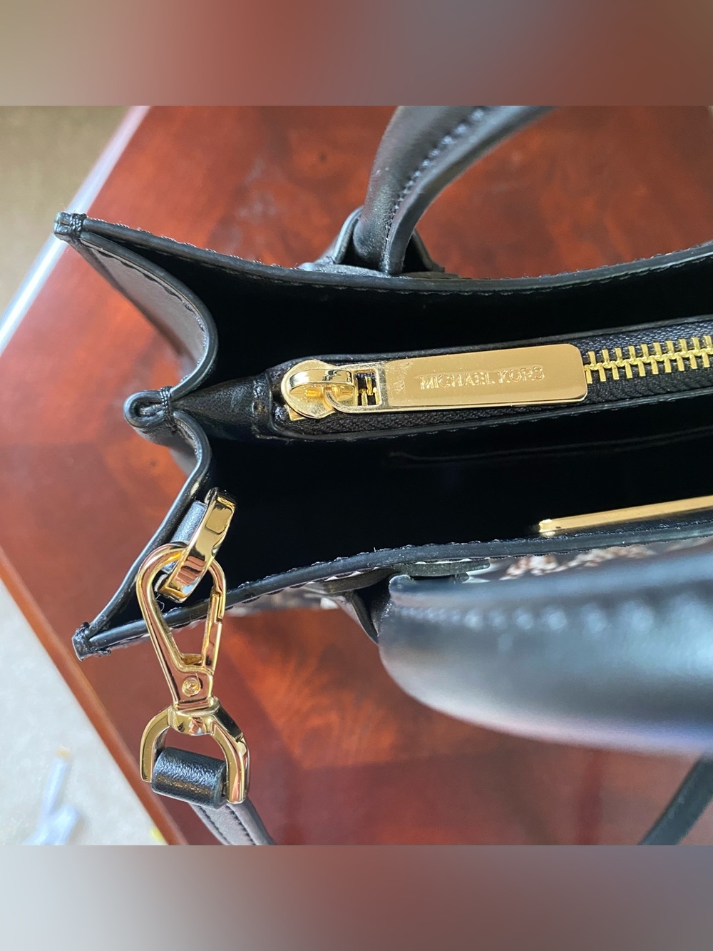 Michael Kors Mercer MK Logo Small Satchel with Crossbody Strap - Picture 11 of 12